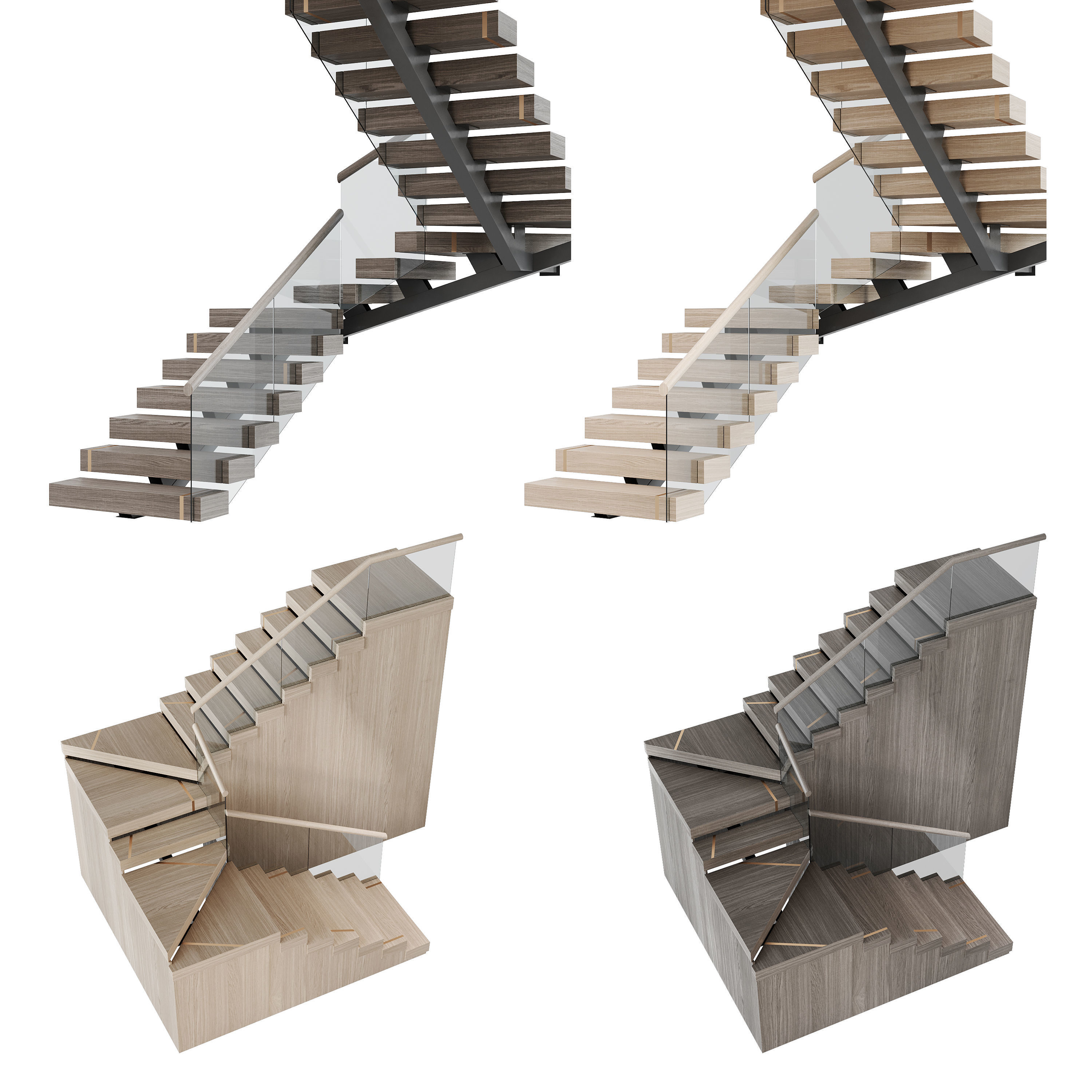 Modern staircase 18 3D model_1