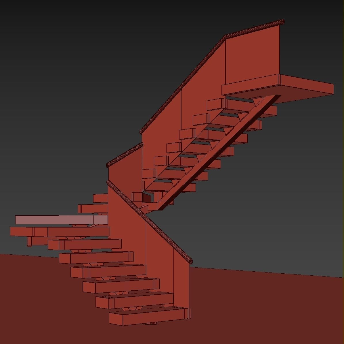 Modern staircase 18 3D model_30
