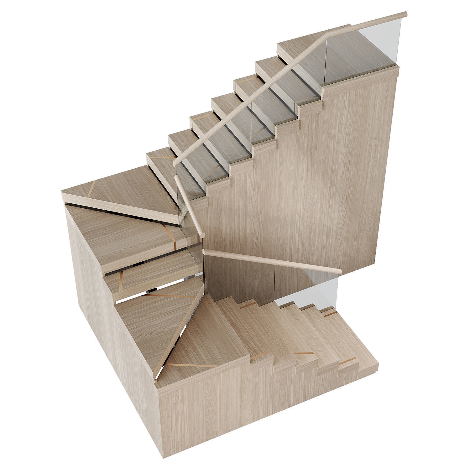 Modern staircase 18 3D model_4
