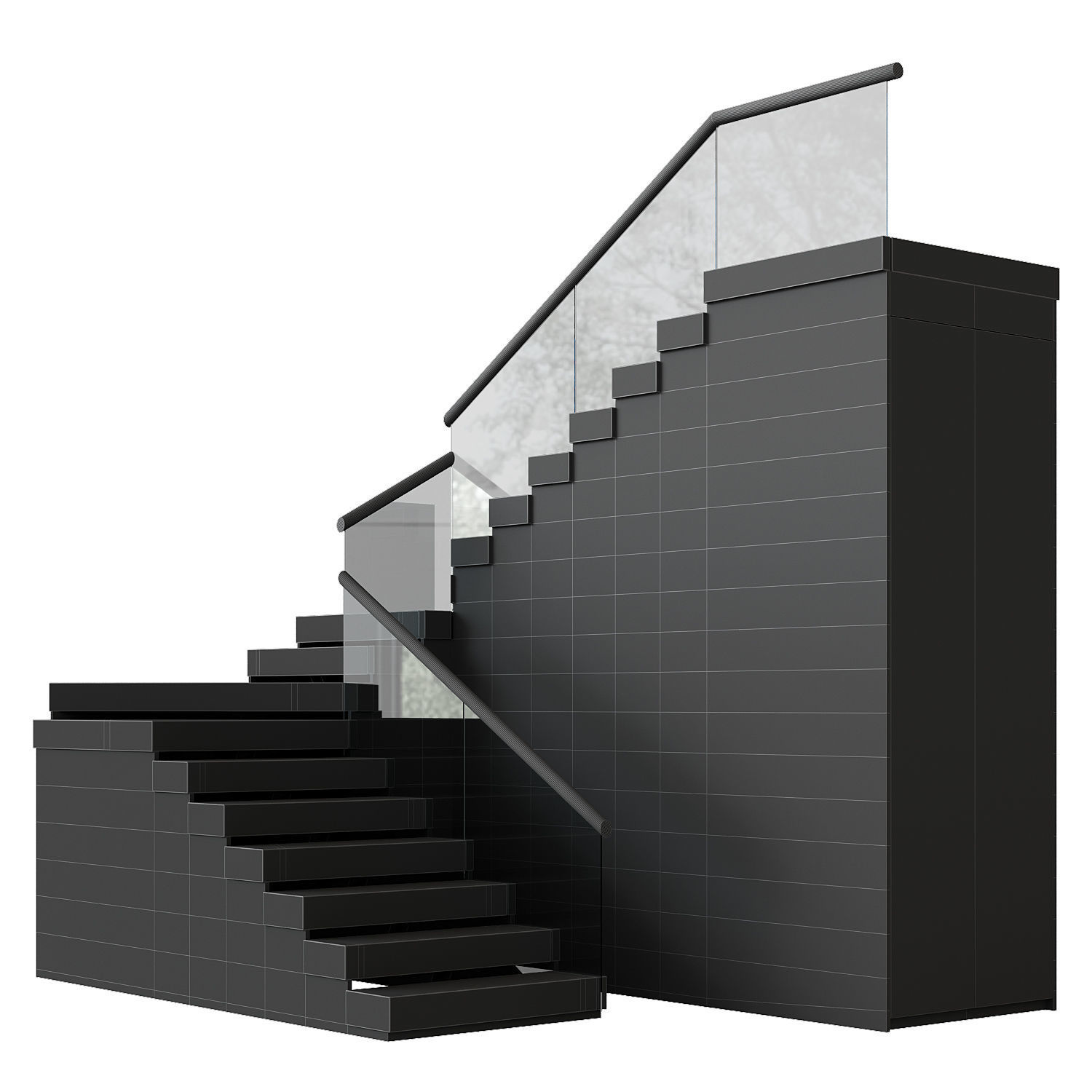 Modern staircase 18 3D model_11