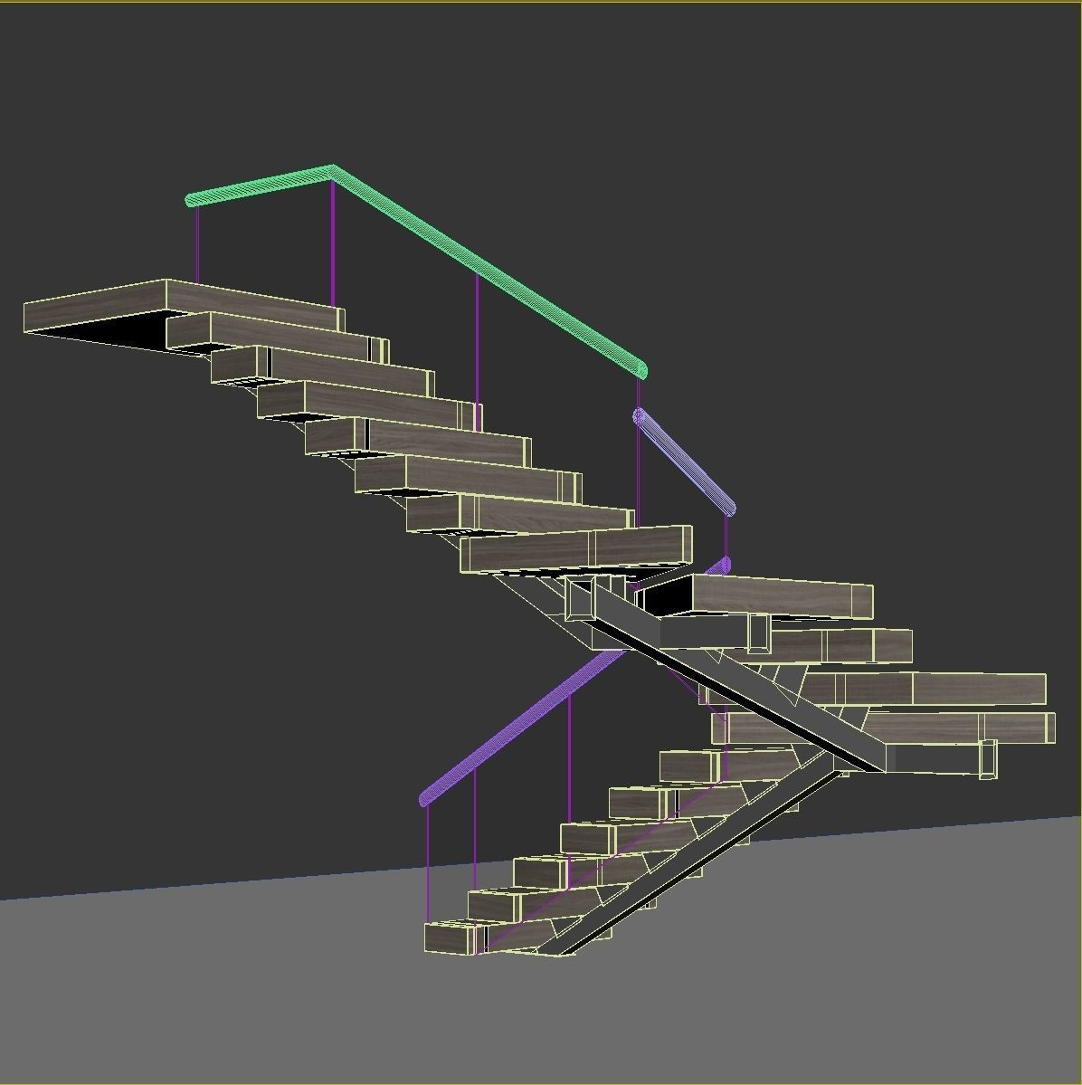 Modern staircase 18 3D model_24