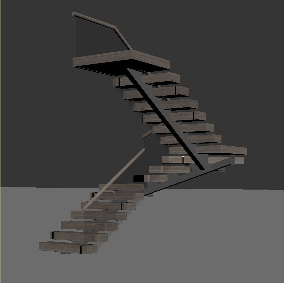 Modern staircase 18 3D model_12