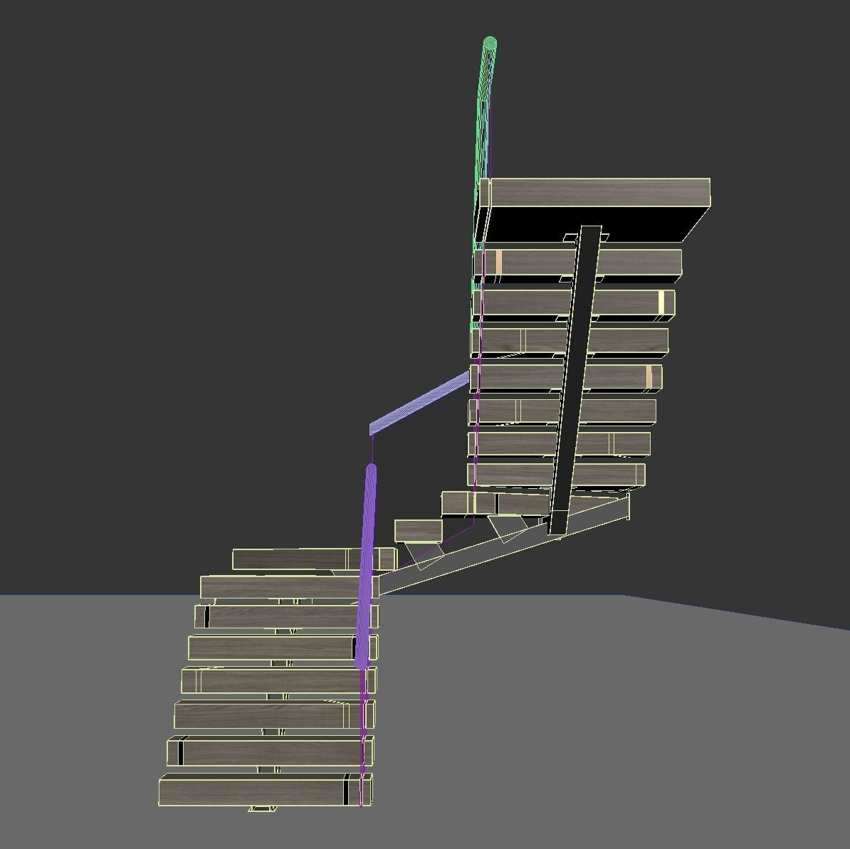 Modern staircase 18 3D model_22