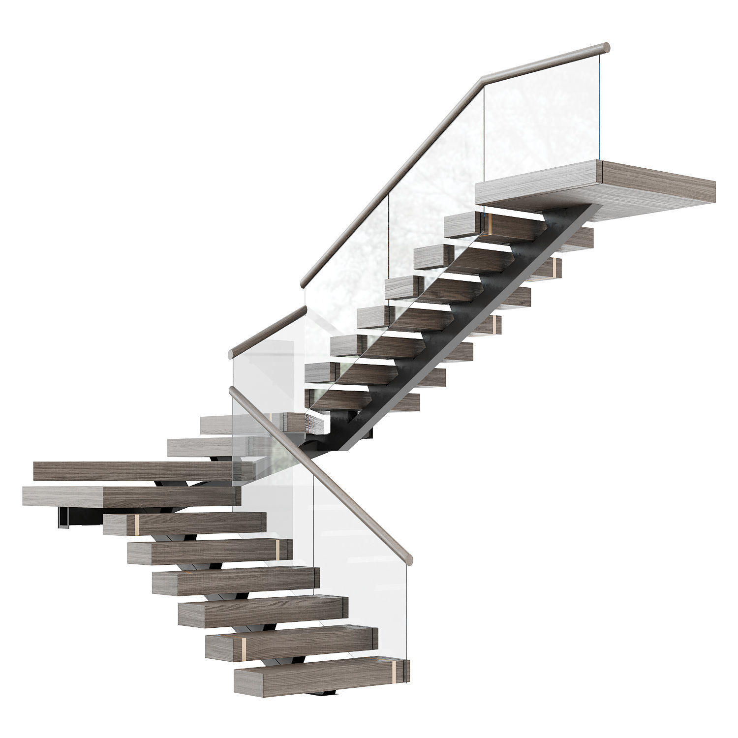 Modern staircase 18 3D model_7