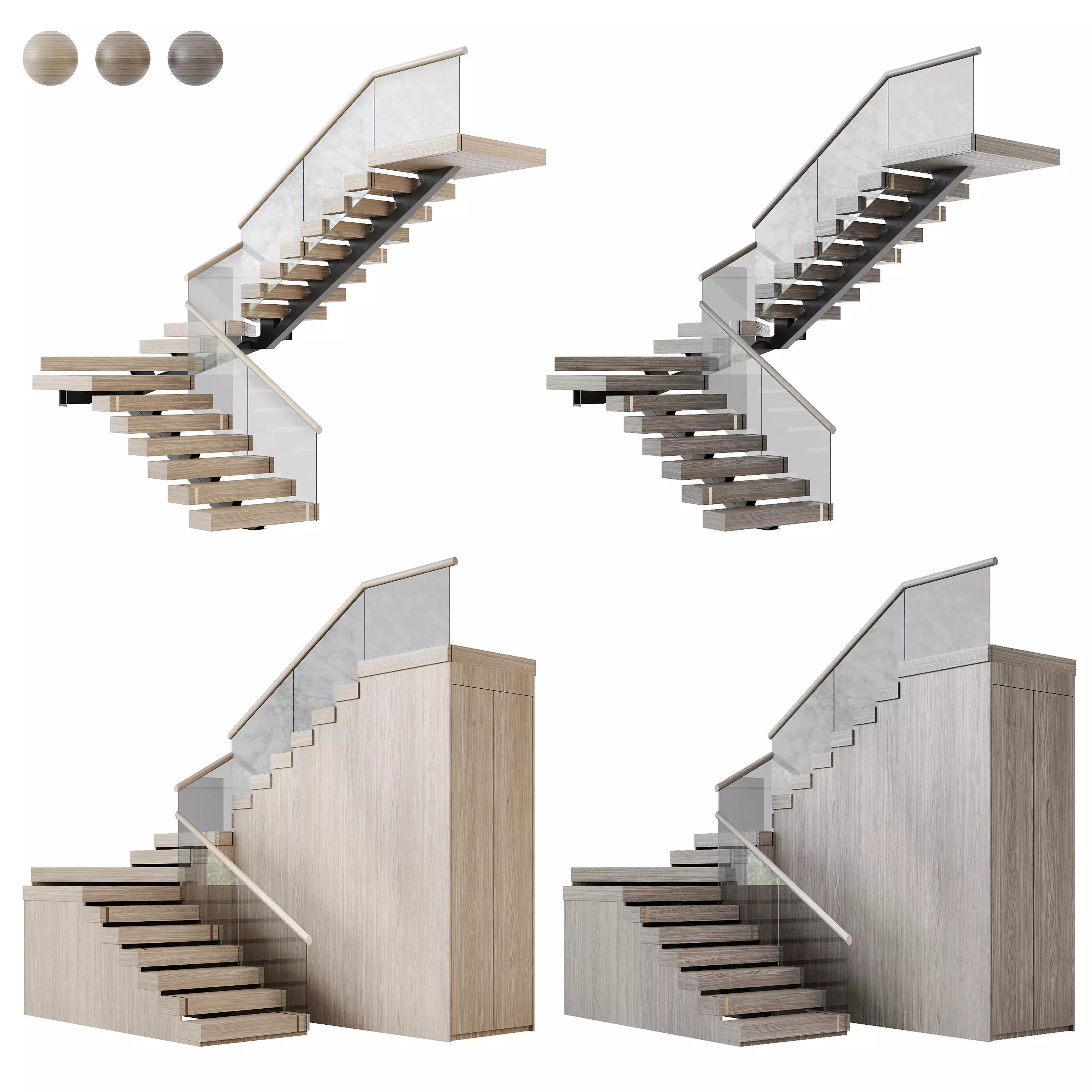 Modern staircase 18 3D model_0