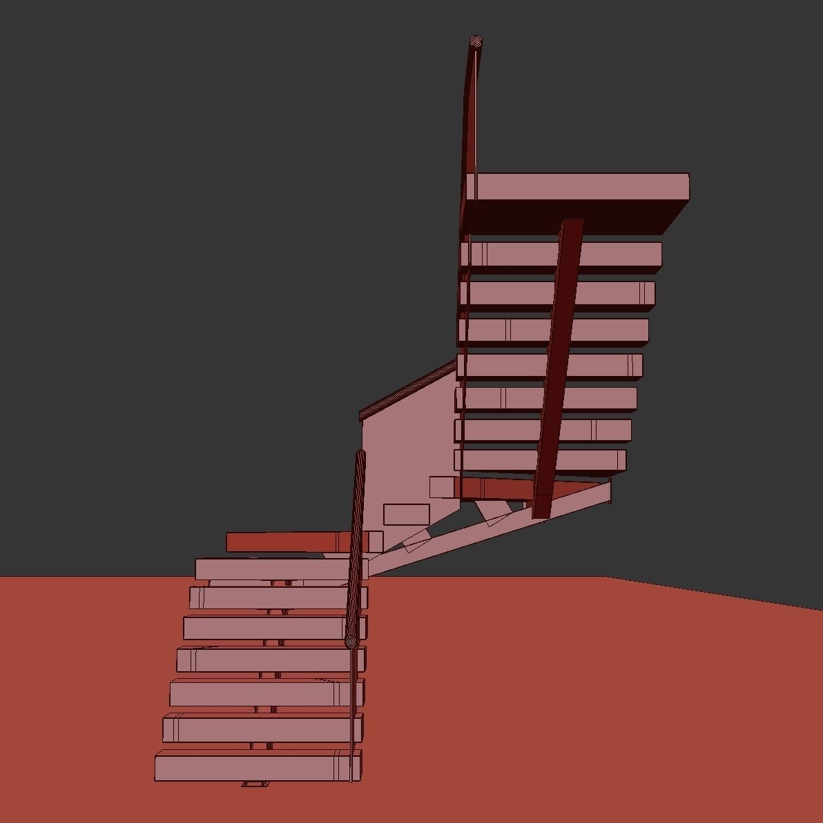Modern staircase 18 3D model_33