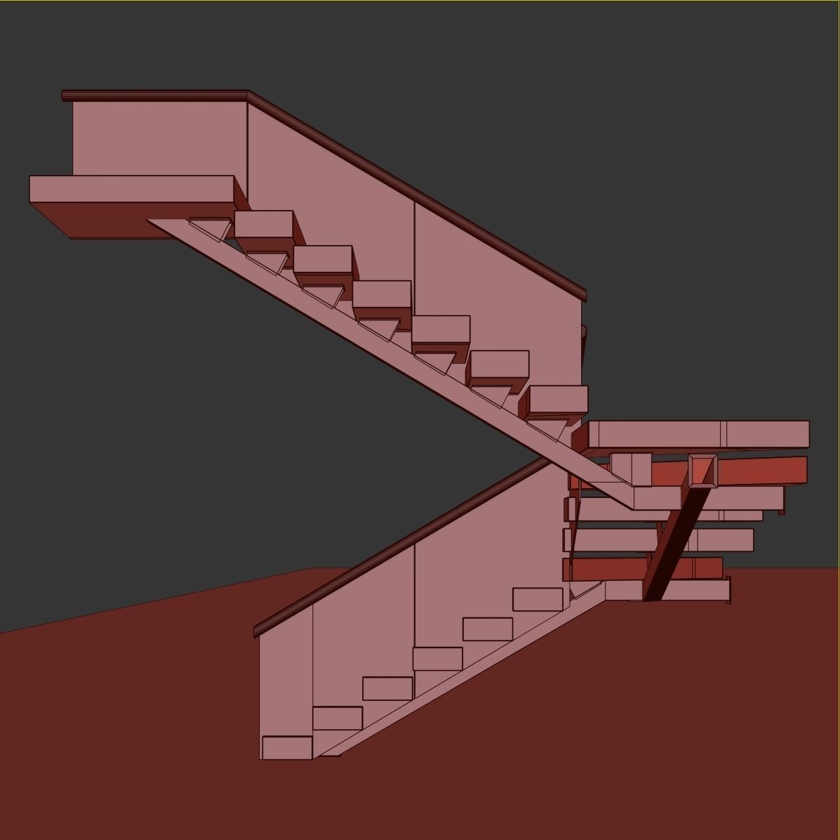 Modern staircase 18 3D model_31