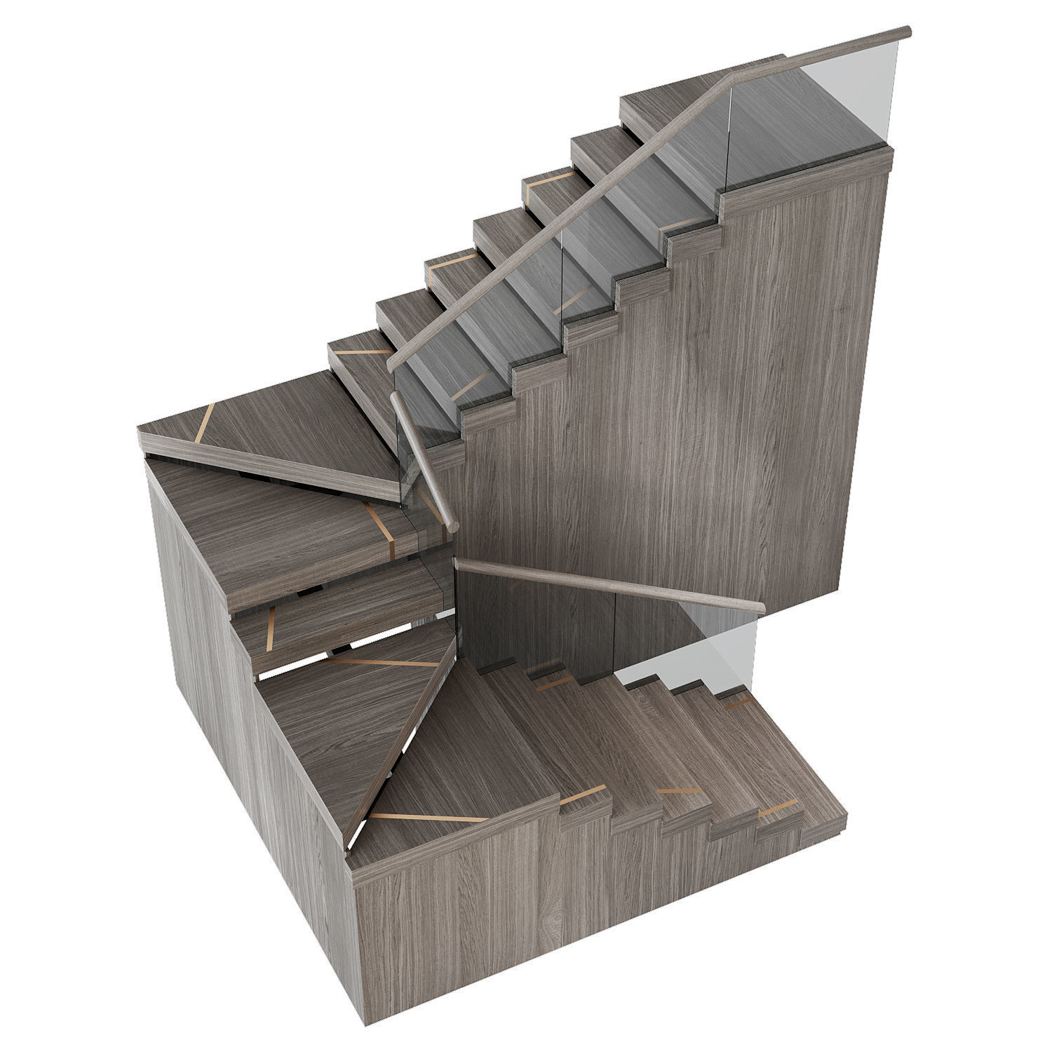 Modern staircase 18 3D model_5