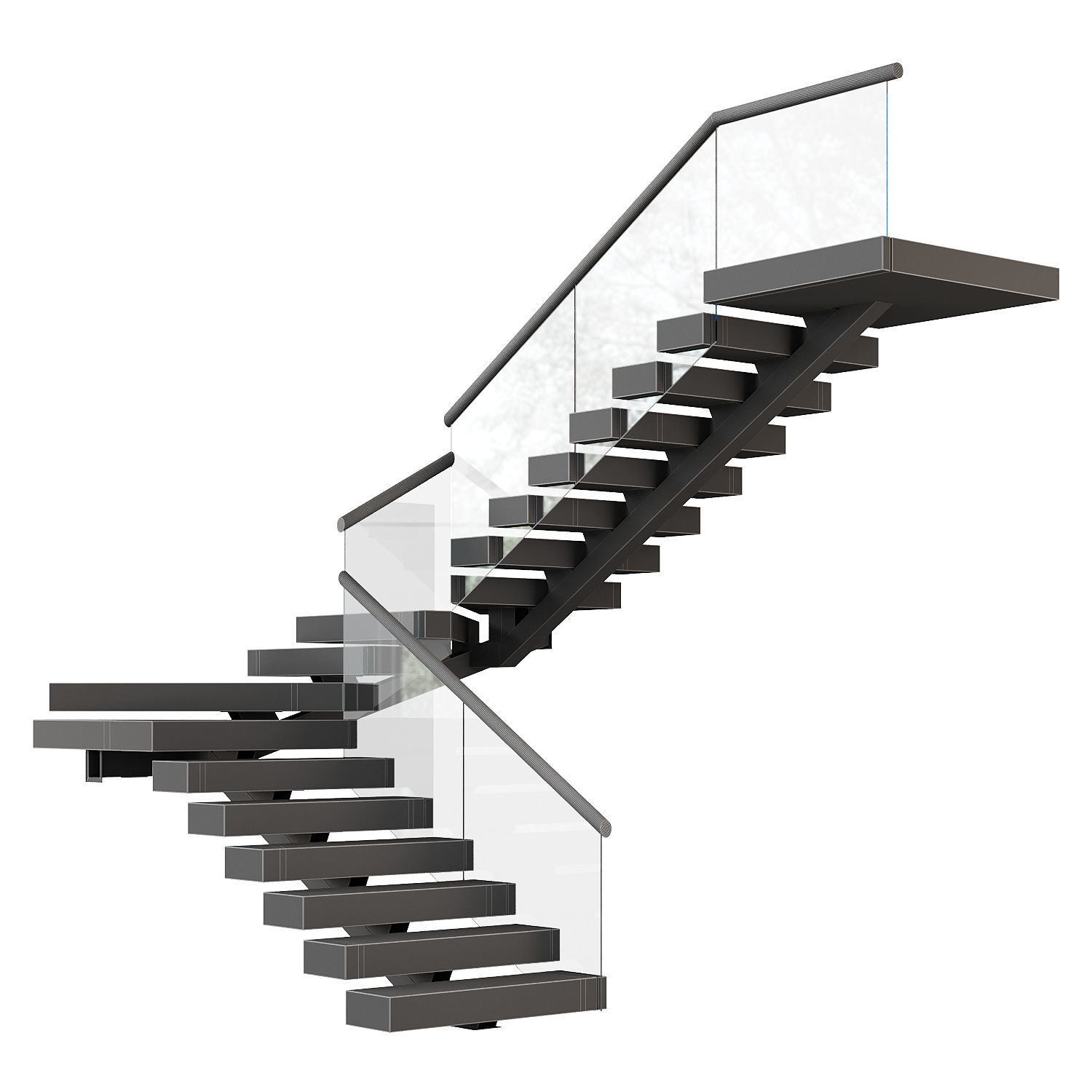 Modern staircase 18 3D model_10