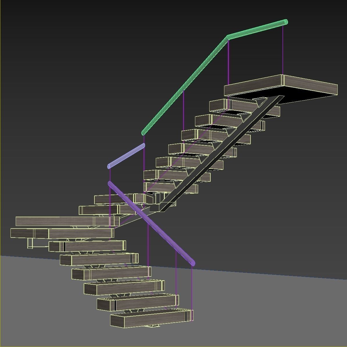 Modern staircase 18 3D model_13