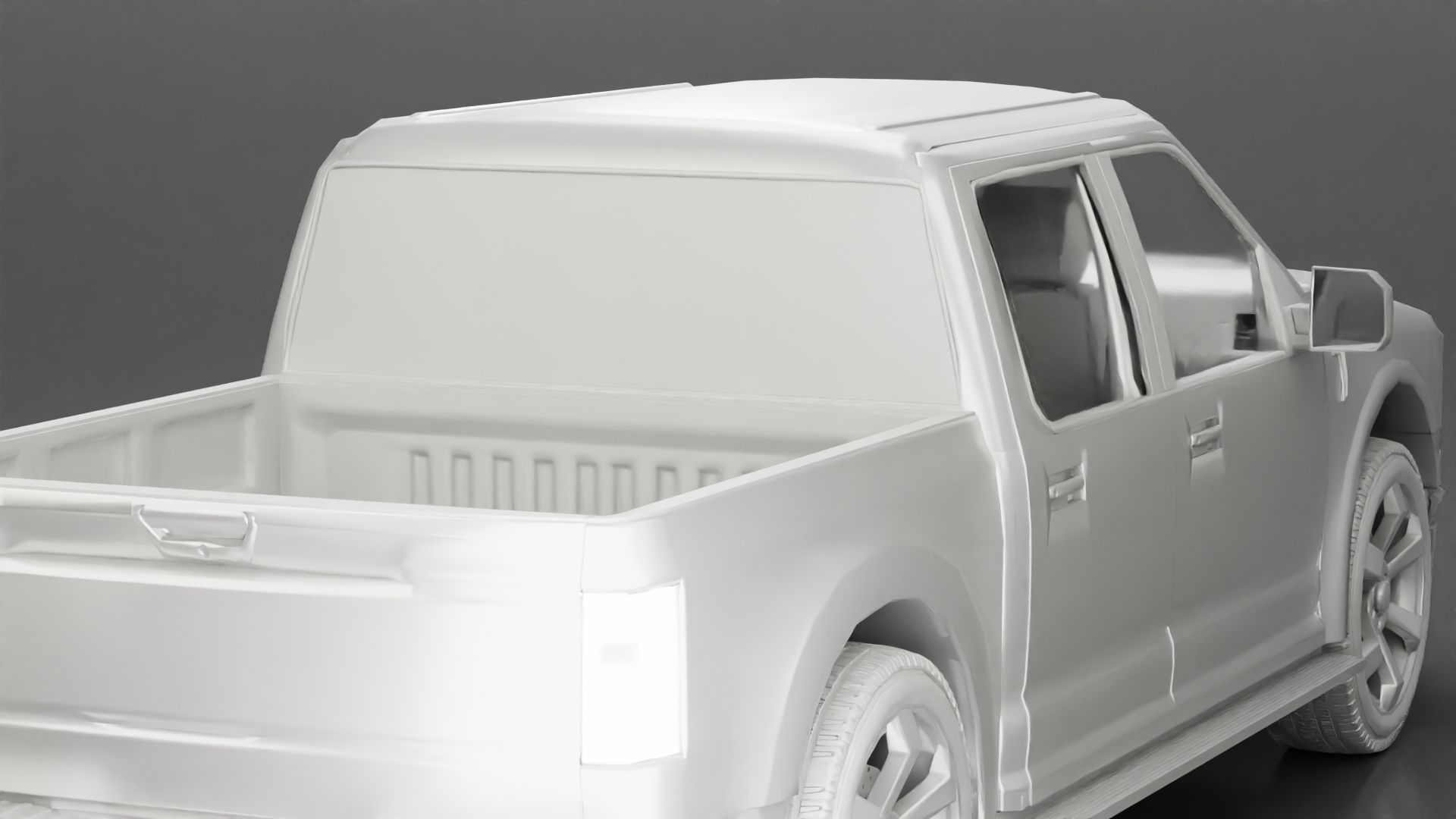 Gangster in hat driving a car and holding gun 3D print model_23