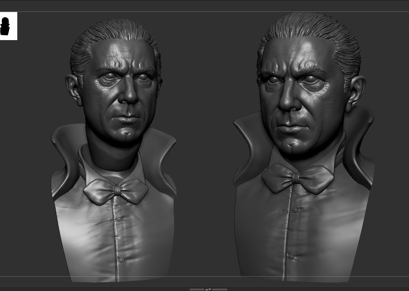 Dracula 1931 - Bela Lugosi - Bust 3D print model_8
