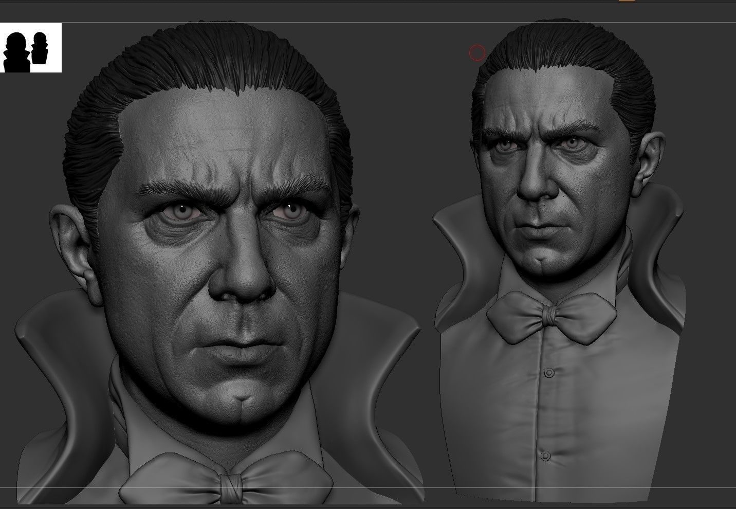 Dracula 1931 - Bela Lugosi - Bust 3D print model_2