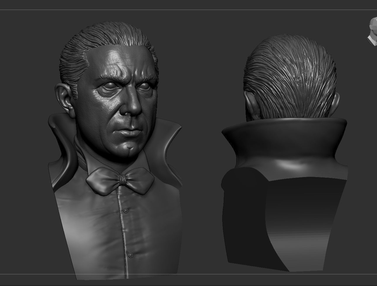 Dracula 1931 - Bela Lugosi - Bust 3D print model_7