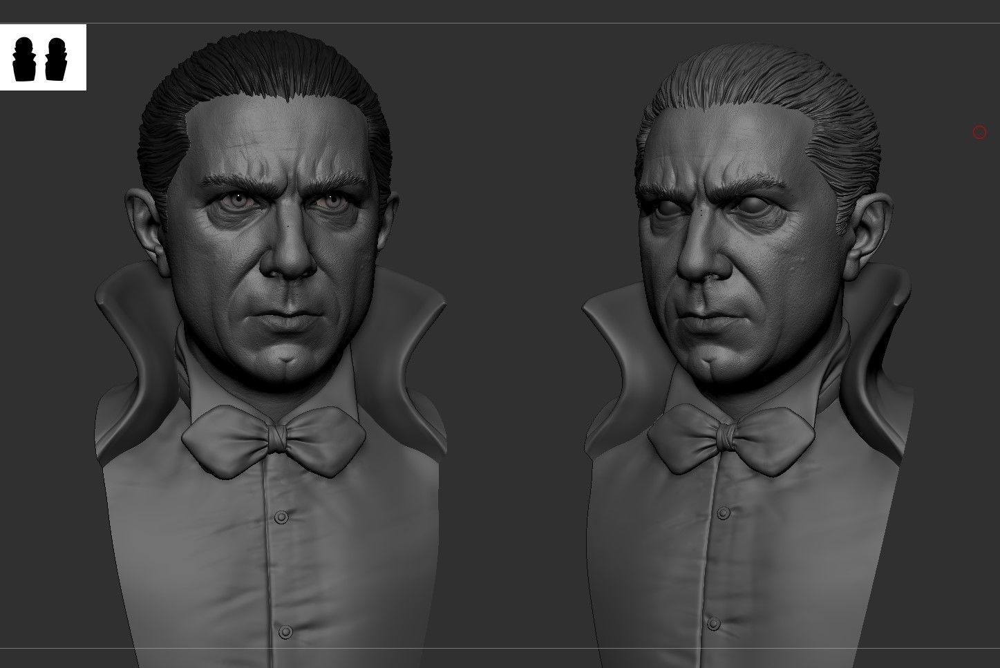 Dracula 1931 - Bela Lugosi - Bust 3D print model_4