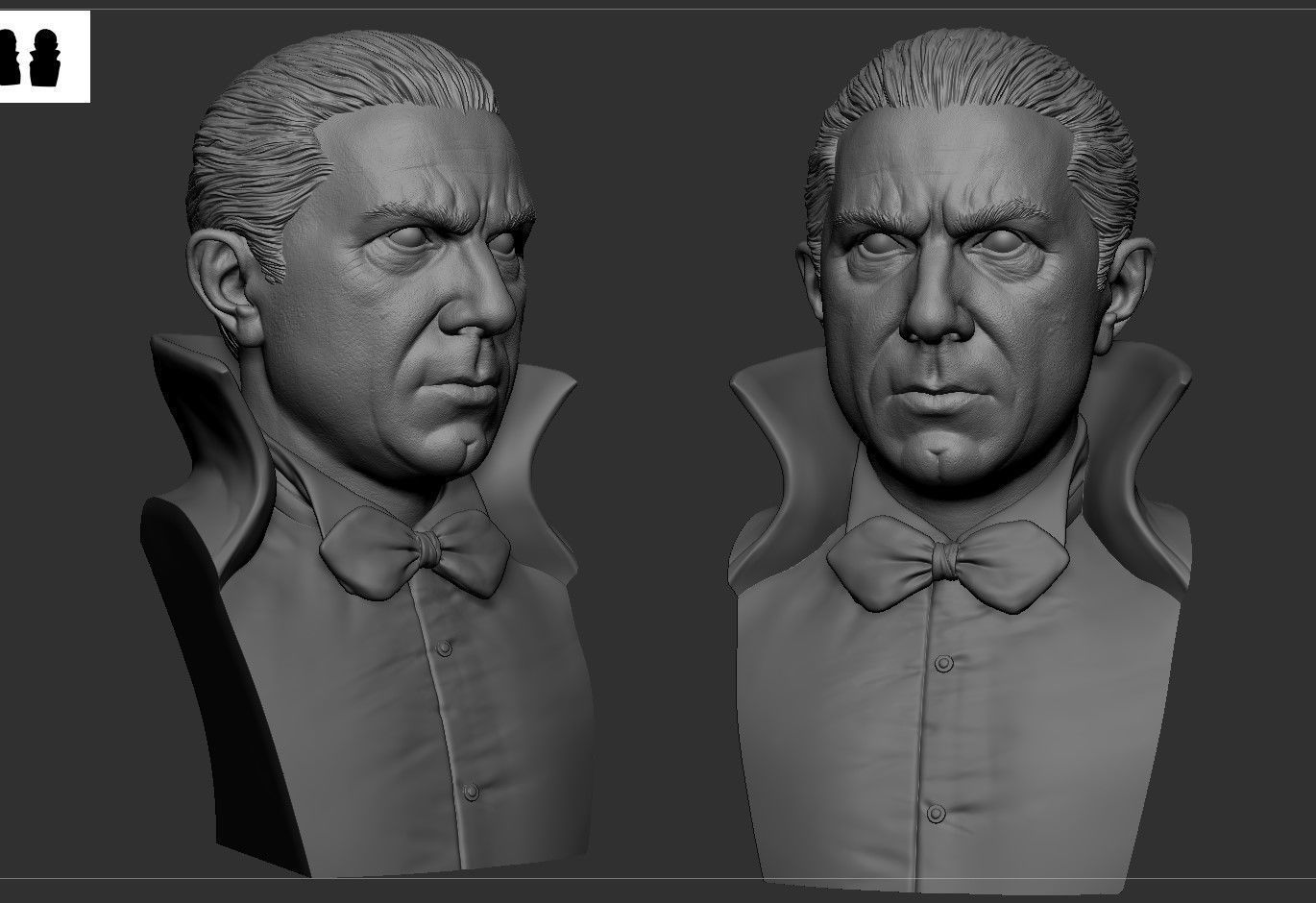 Dracula 1931 - Bela Lugosi - Bust 3D print model_9