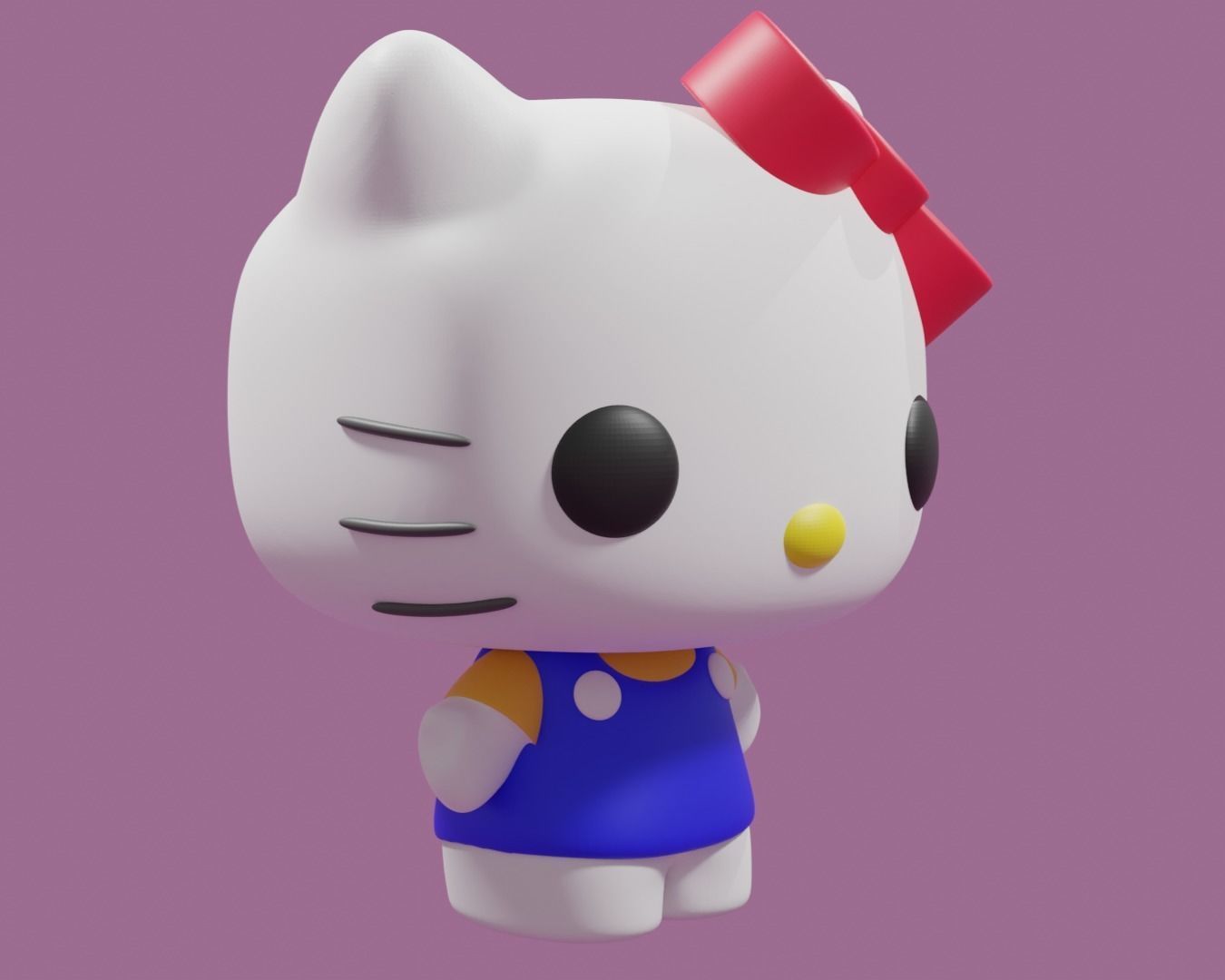 Hello Kitty Funko Pop 3D print model_7