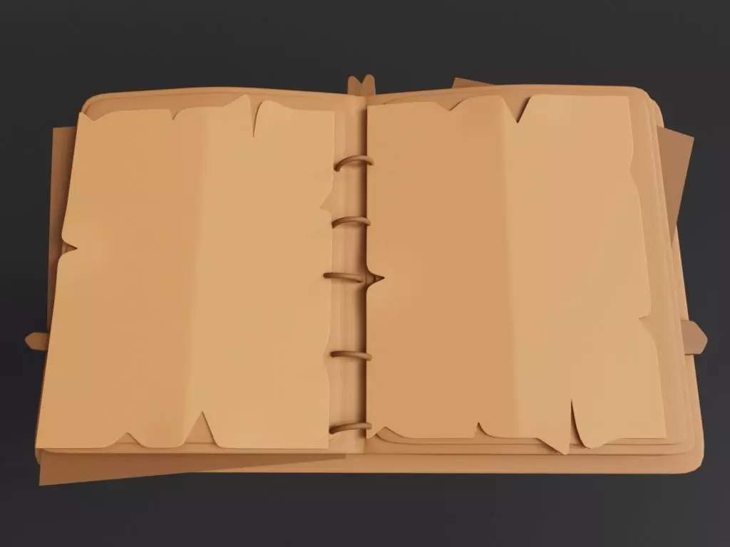 Customizable Stylized Book for Low Poly Videogames Free low-poly 3D model