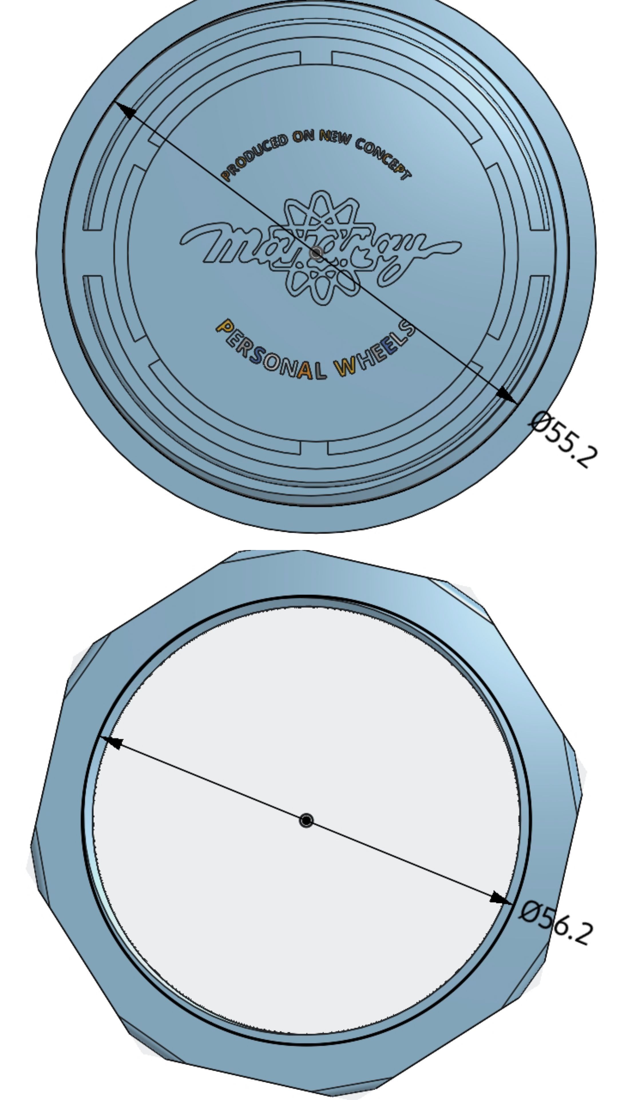 Center Caps Manaray Turbina Wheels 3D print model_2