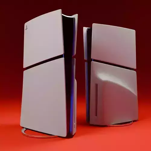 Playstation 5 slim gaming console PS 5 slim 3D model