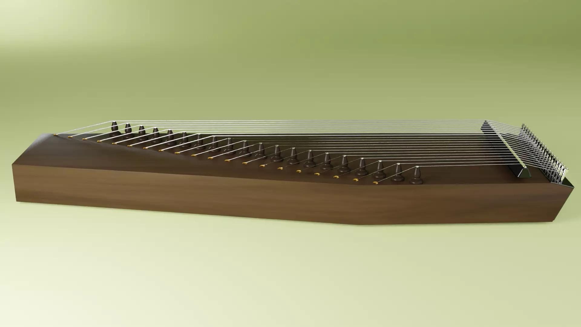 Kacapi Sundanese Traditional Music Instrument 3D model