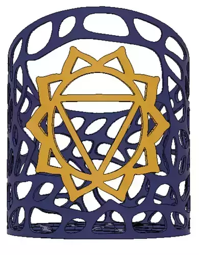 Solar plexus Chakra Glass Vase Holder 3D print model