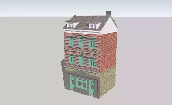 Half Timbered House Shop Cafe by Outland Models