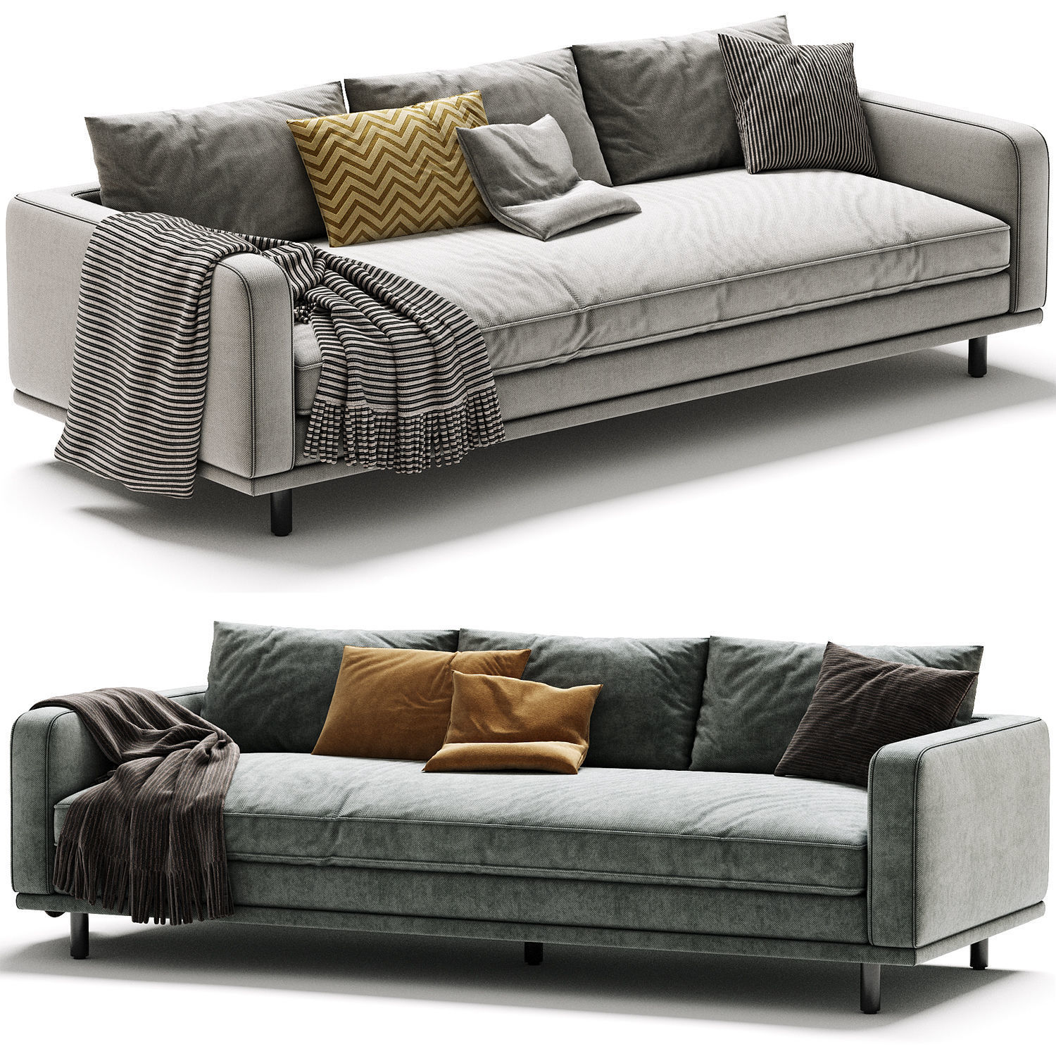 Dom 97 Sofa Portland Cobblestone 3D model_2