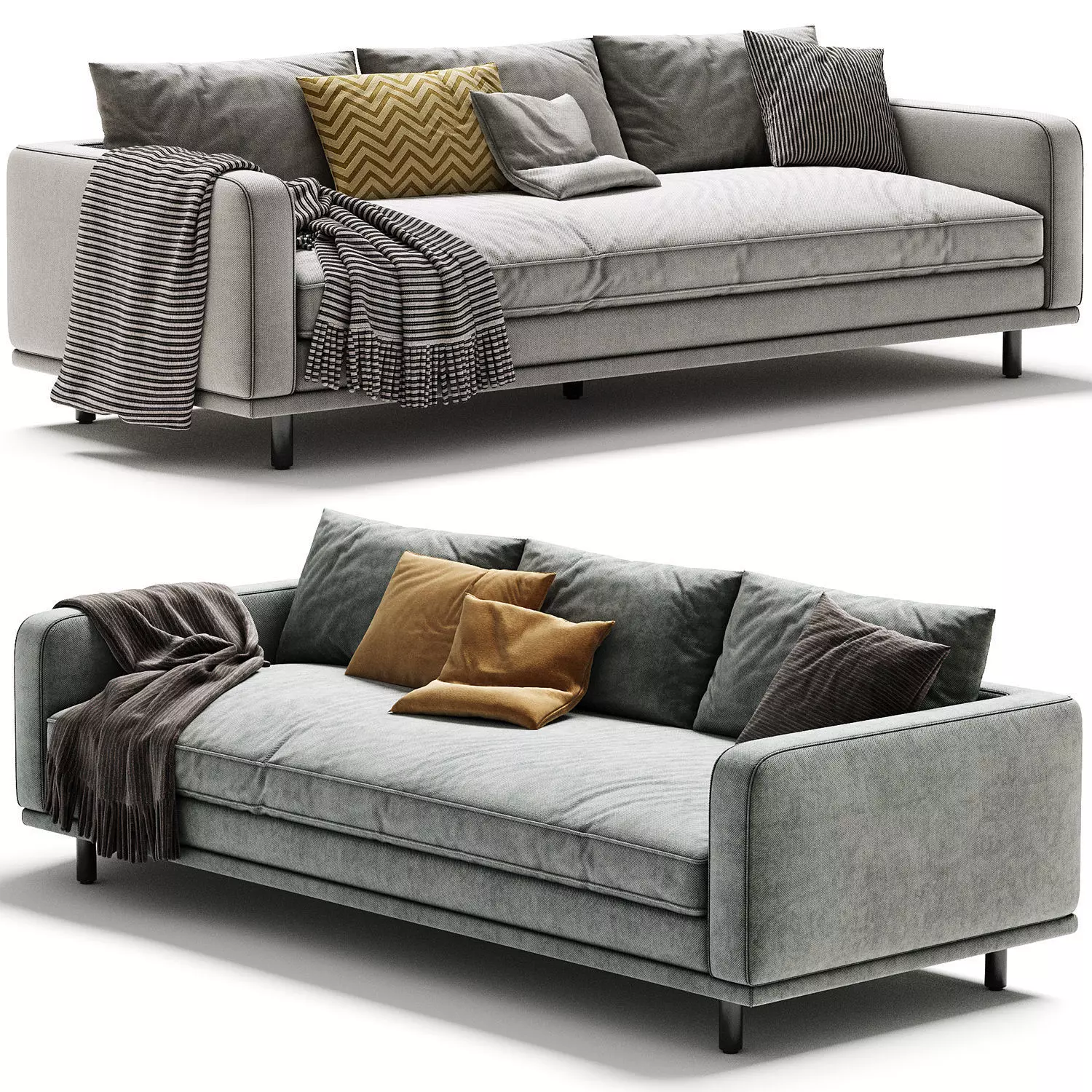 Dom 97 Sofa Portland Cobblestone 3D model_0