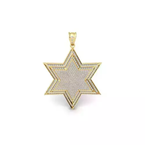 David Star Hip Hop Pendent 3d Model and Render 