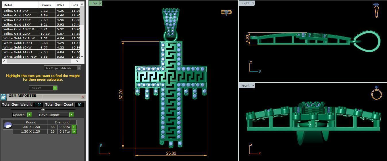 Drip Hip Hop Pendent 3d Model and Render  3D print model_13