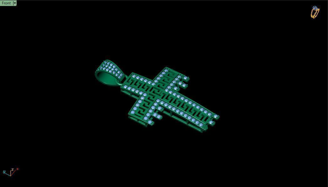 Drip Hip Hop Pendent 3d Model and Render  3D print model_11