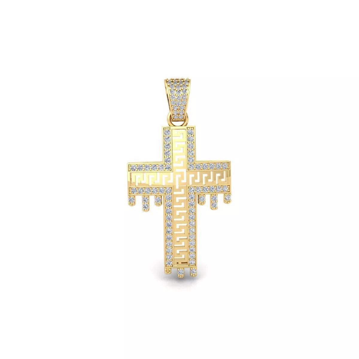 Drip Hip Hop Pendent 3d Model and Render  3D print model_0