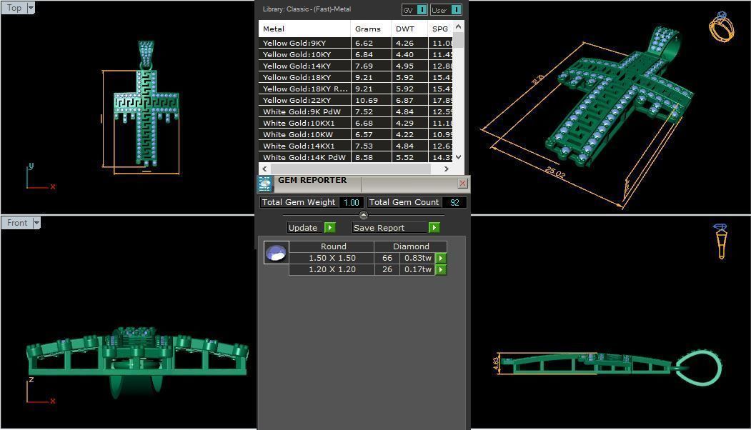 Drip Hip Hop Pendent 3d Model and Render  3D print model_12