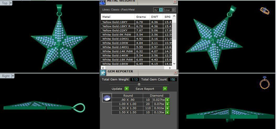 Start Pendent 3d Model and Render  3D print model_10