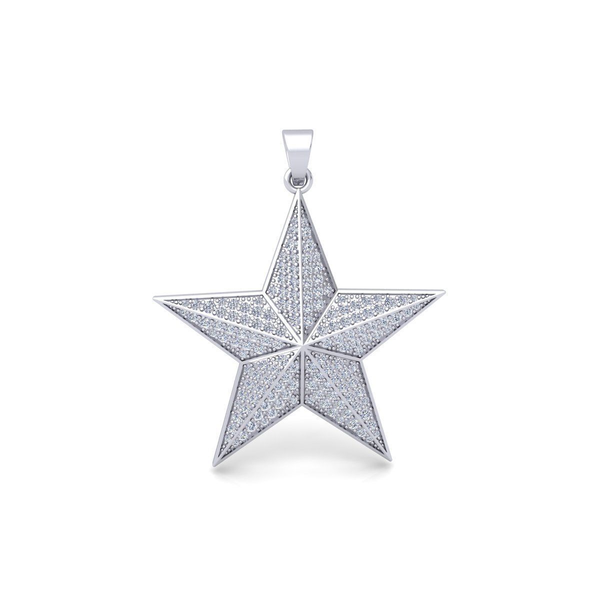 Start Pendent 3d Model and Render  3D print model_2