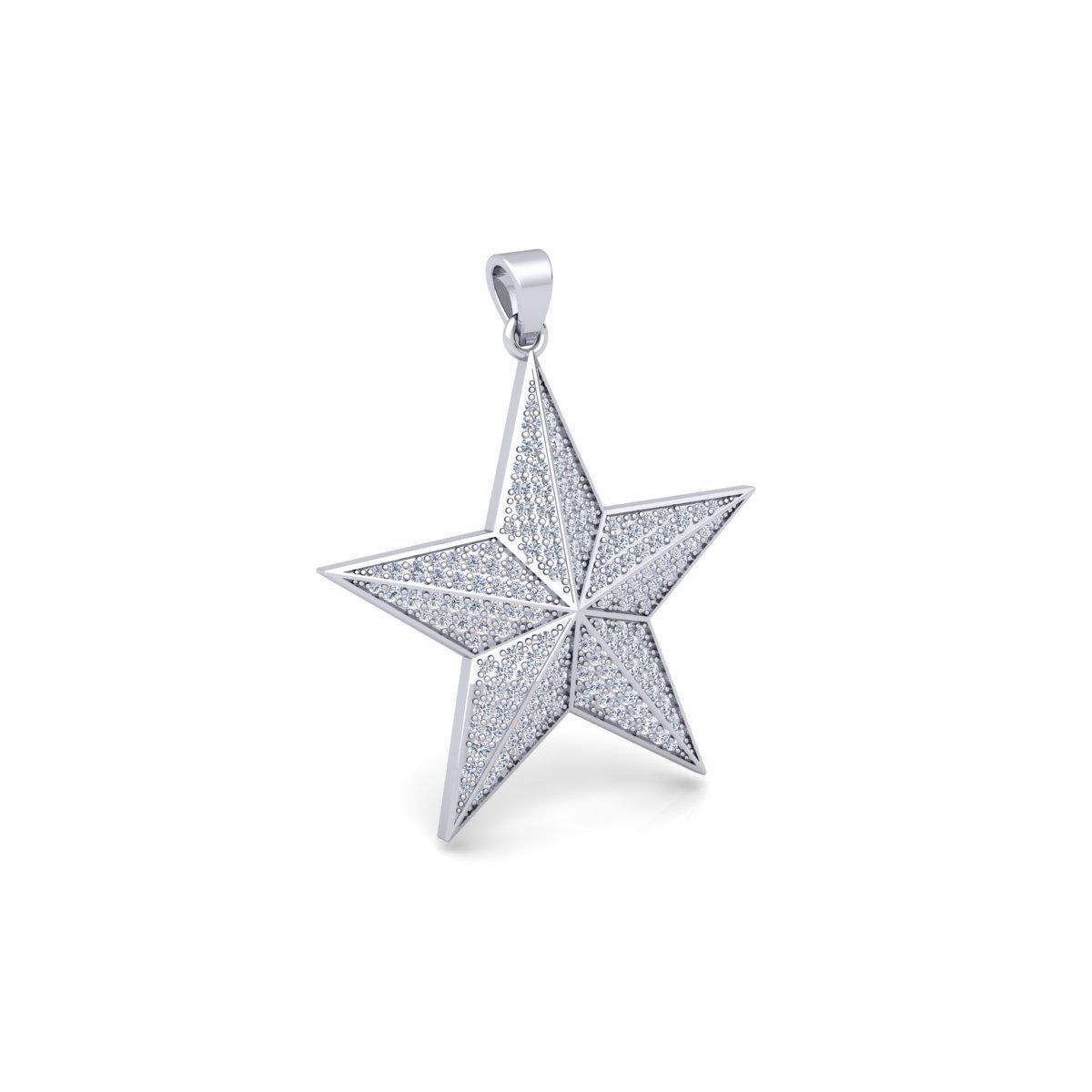 Start Pendent 3d Model and Render  3D print model_5