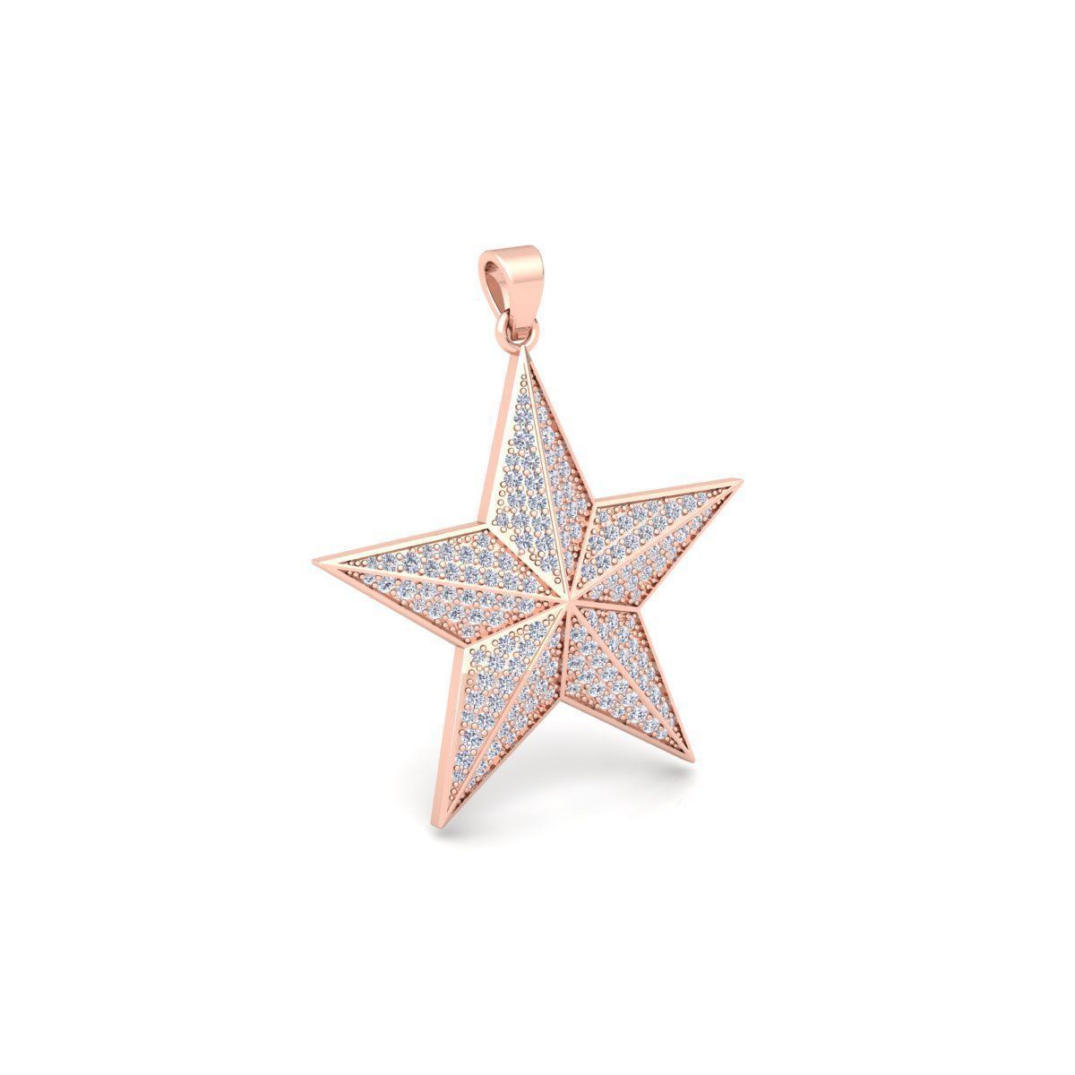 Start Pendent 3d Model and Render  3D print model_4