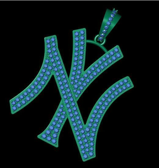 N Y pendent 3d Model and Render Detail 3D print model_9