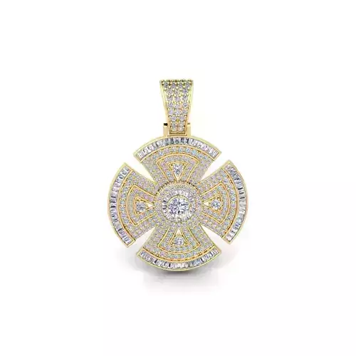 Fancy Round Circle Pendent 3d Model and Render Detail