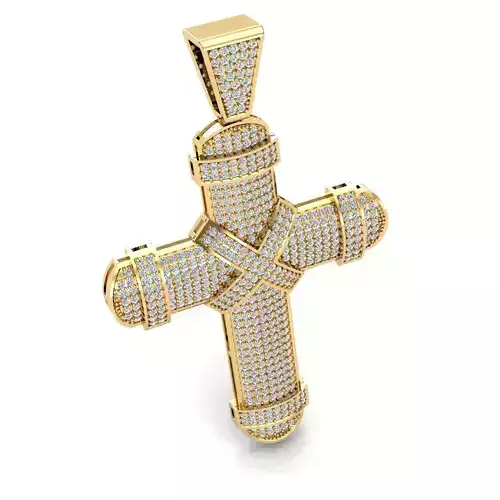 Big Cross Pendent 3d Model and Render Detail