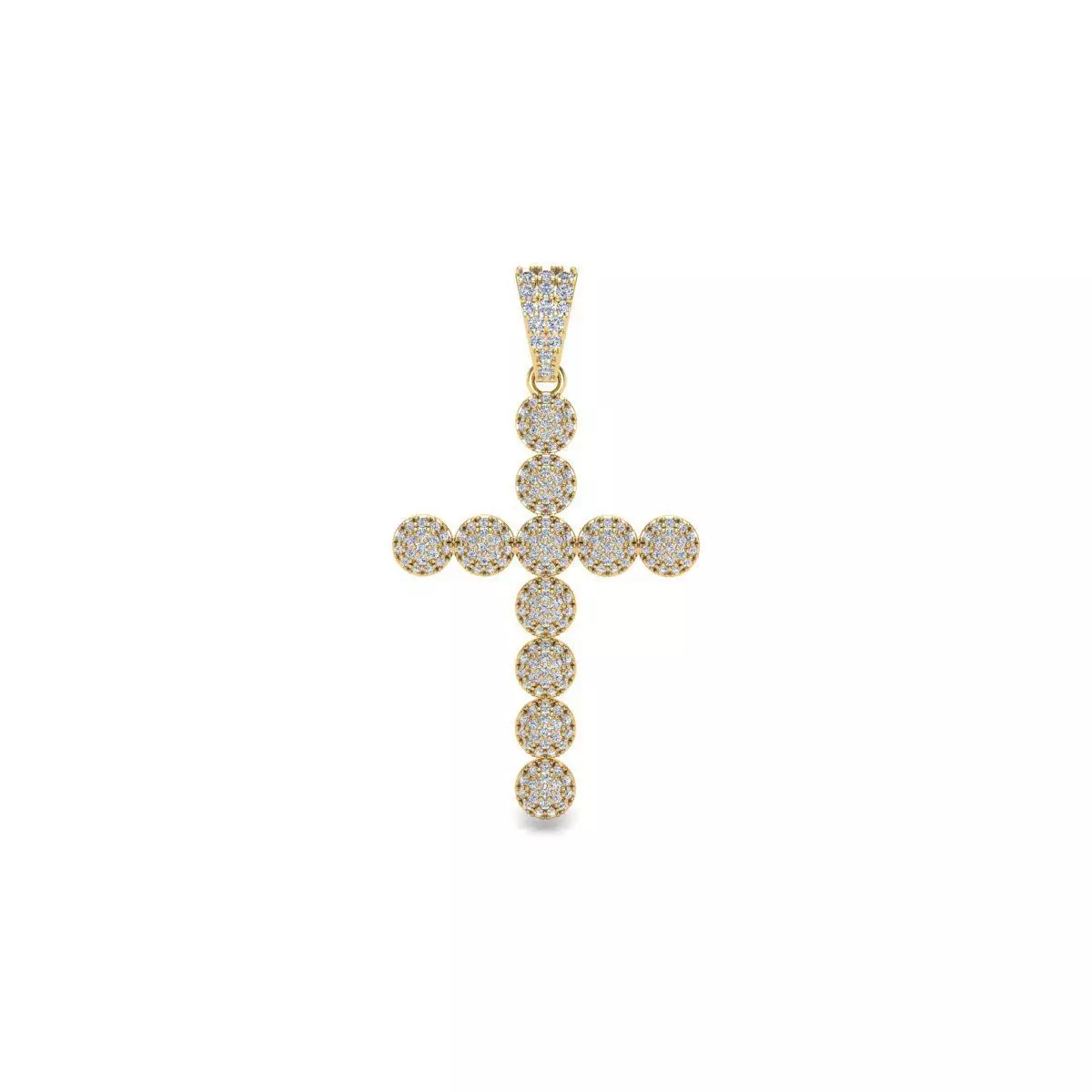 Ball Cross Pendent 3d Model and Render 3D print model_0