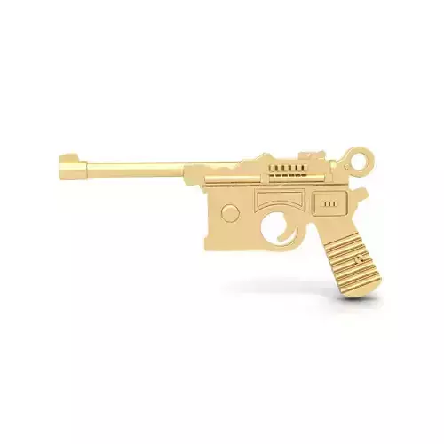 Simple Gun 3d Model and Render Detail