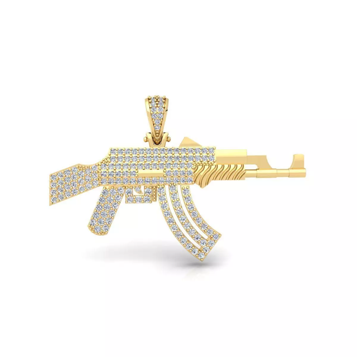 Big Gun Pendent 3d Model and Render Detail 3D print model