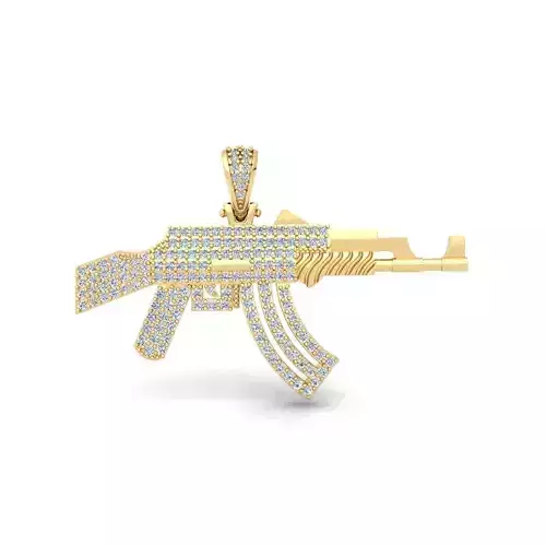 Big Gun Pendent 3d Model and Render Detail