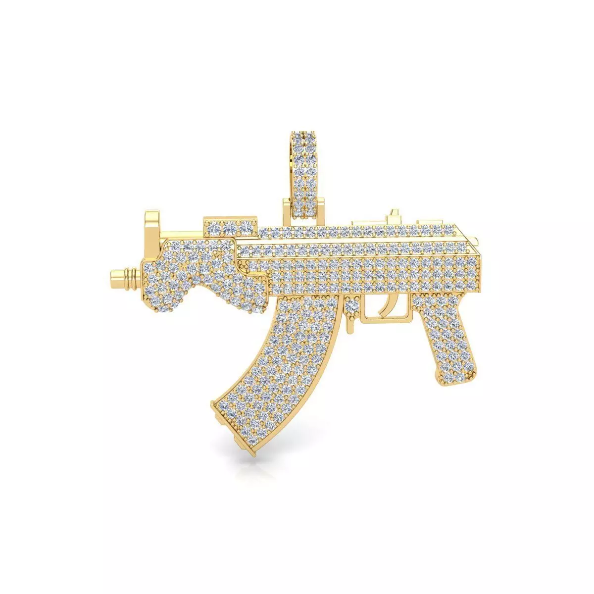 Fancy Gun Pendent 3d Model and Render Detail 3D print model_0