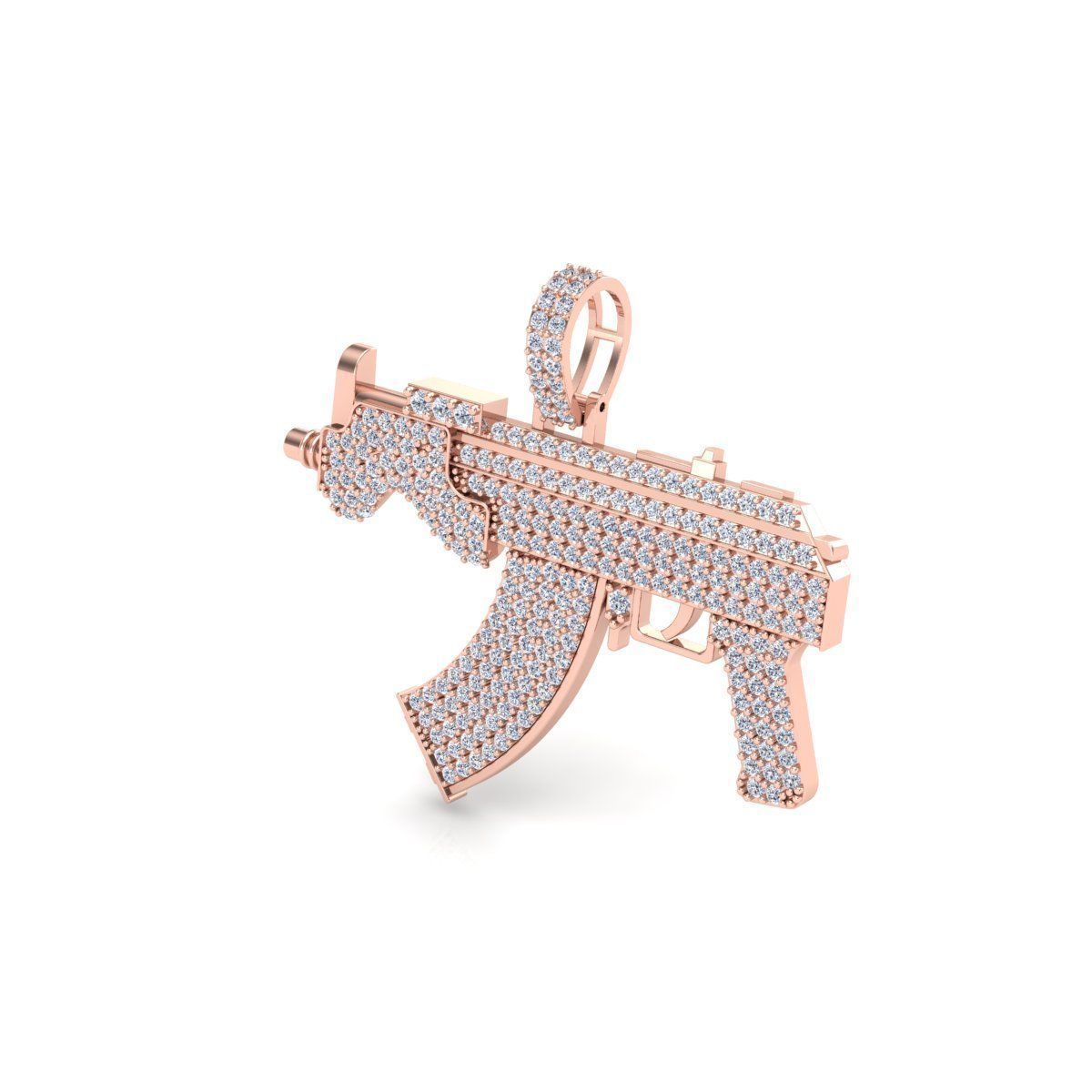 Fancy Gun Pendent 3d Model and Render Detail 3D print model_7