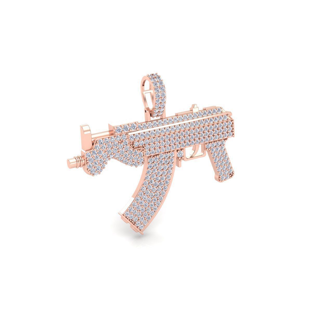 Fancy Gun Pendent 3d Model and Render Detail 3D print model_4