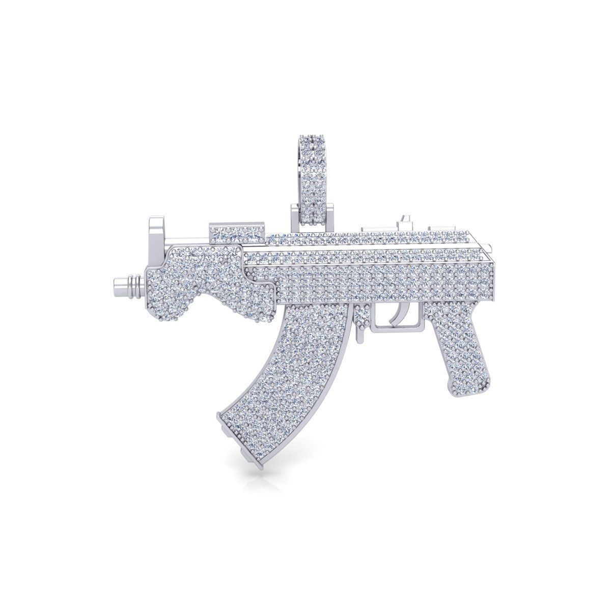 Fancy Gun Pendent 3d Model and Render Detail 3D print model_2