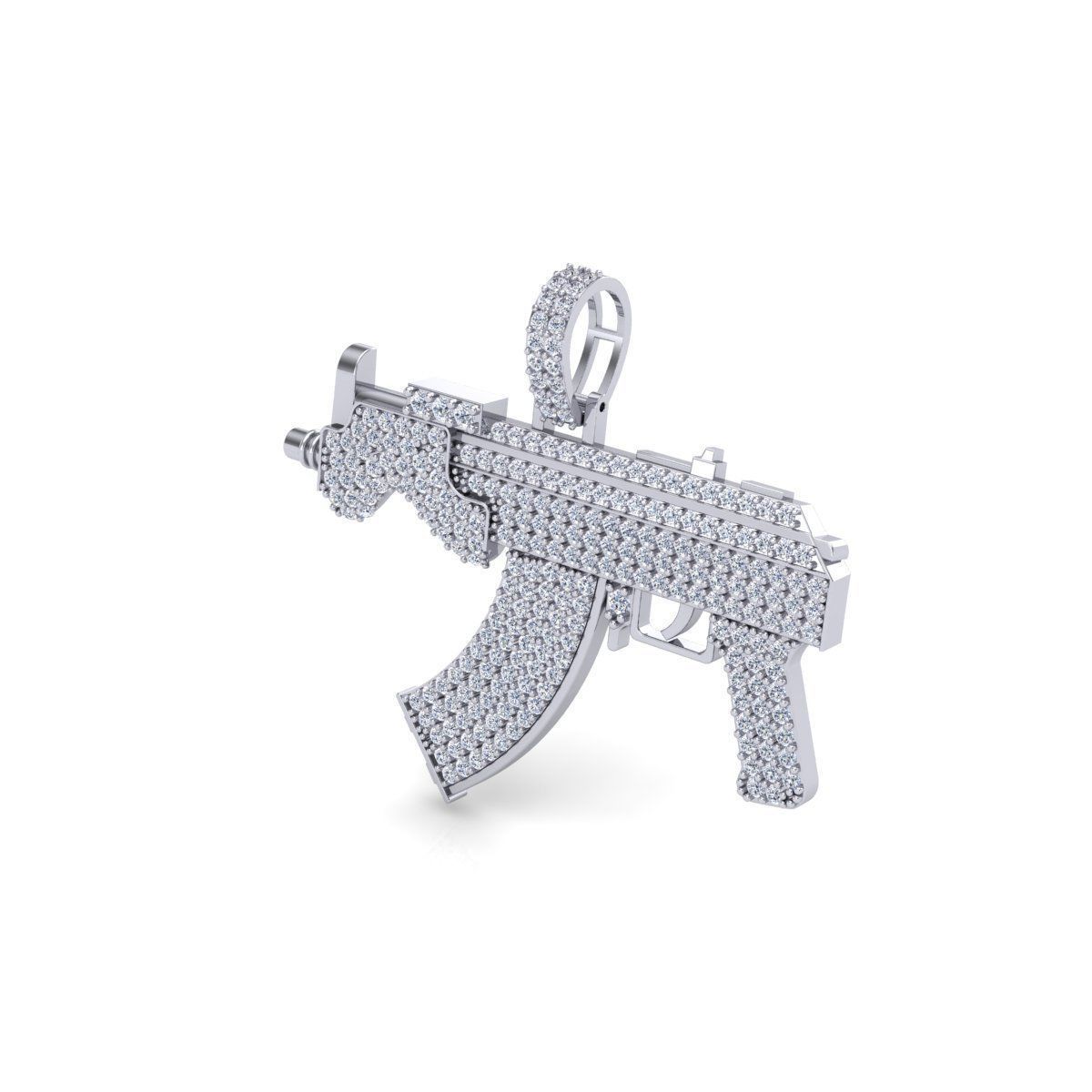 Fancy Gun Pendent 3d Model and Render Detail 3D print model_8